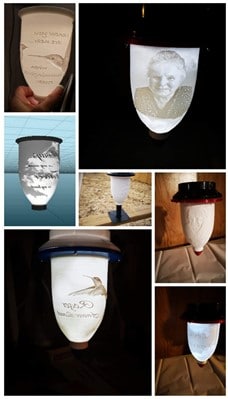 PETG lithophanes outside bulb