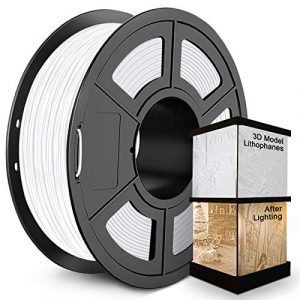 PLA 3D Printer Filament 1.75mm, SUNLU PLA Filament, Dimensional Accuracy +/- 0.02 mm, 1 kg Spool, PLA 1.75 White