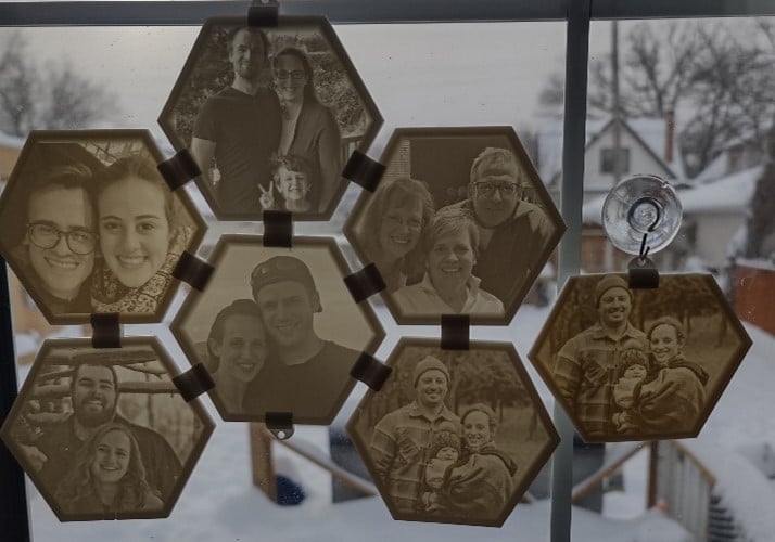 Resin Lithophane Hexagon